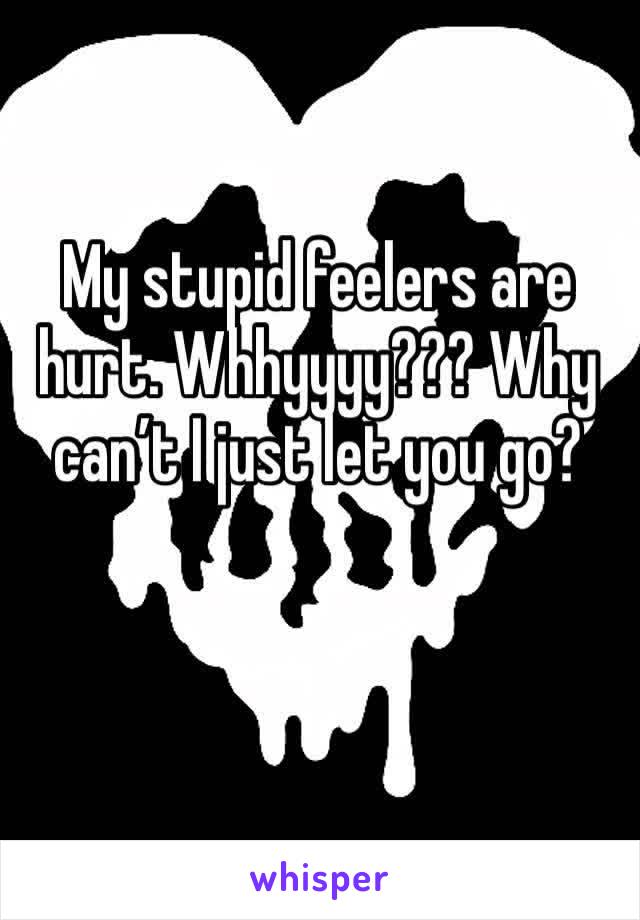 My stupid feelers are hurt. Whhyyyy??? Why can’t I just let you go? 