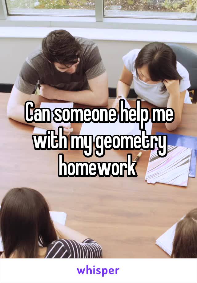 Can someone help me with my geometry homework 