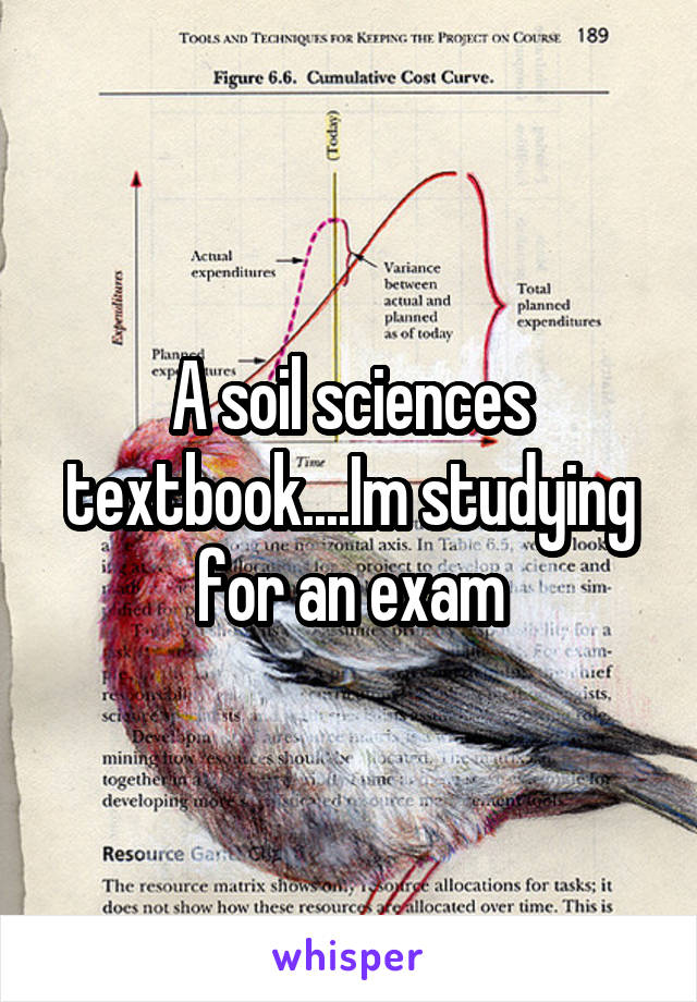 A soil sciences textbook....Im studying for an exam