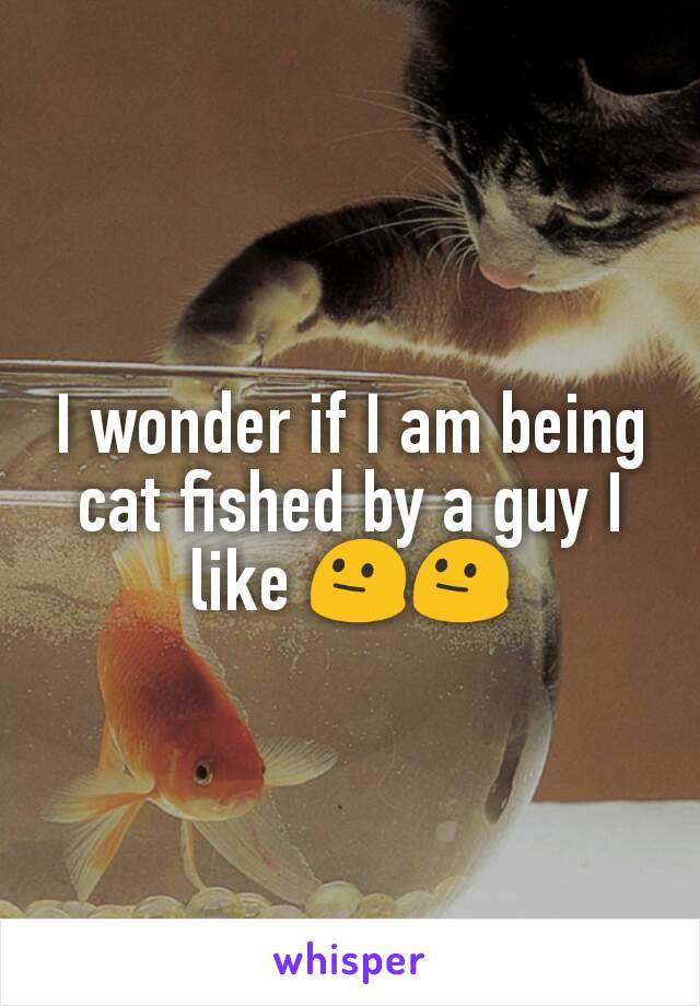 I wonder if I am being cat fished by a guy I like 😐😐