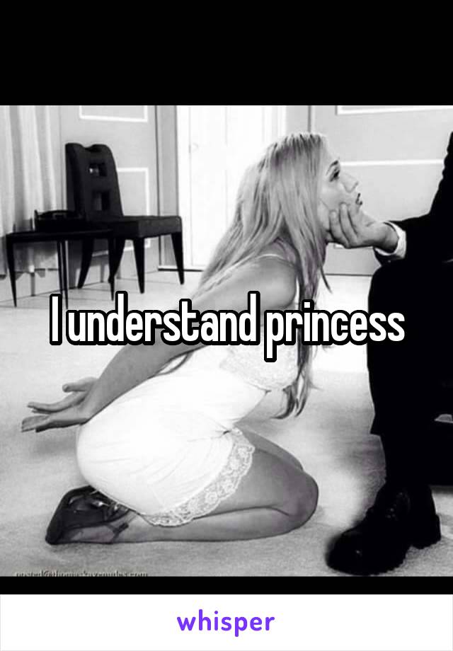 I understand princess