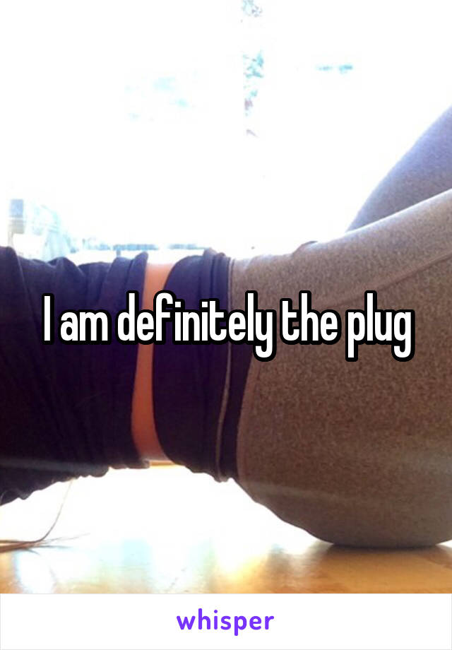 I am definitely the plug