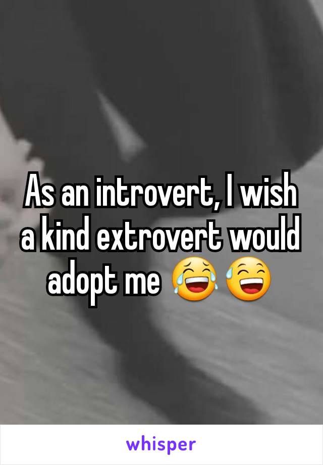 As an introvert, I wish a kind extrovert would adopt me 😂😅