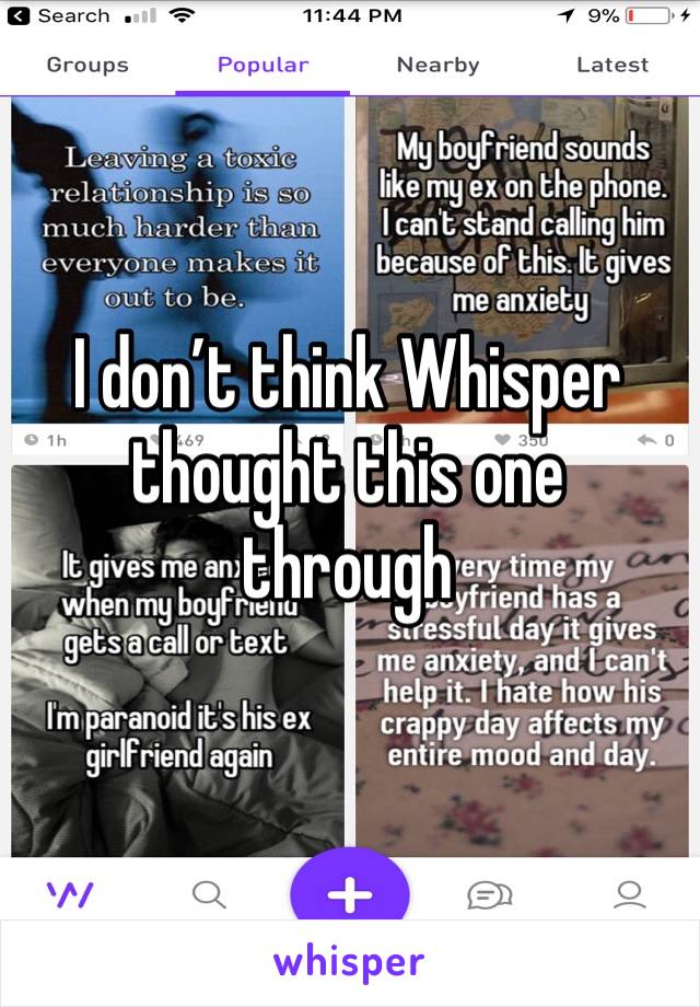 I don’t think Whisper thought this one through 