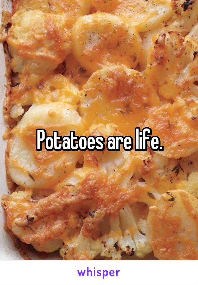 Potatoes are life.