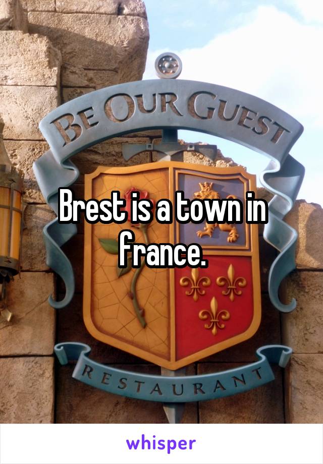 Brest is a town in france.