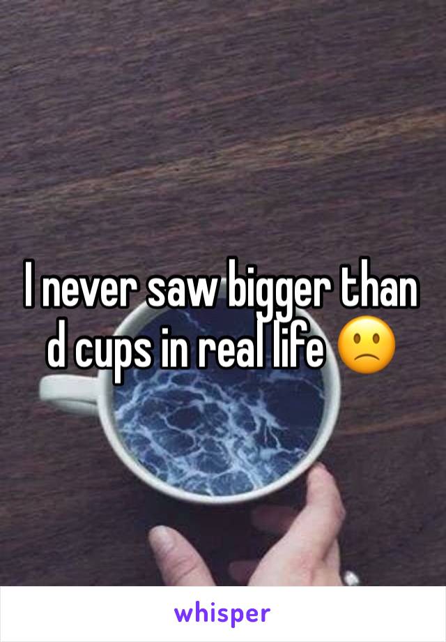I never saw bigger than d cups in real life 🙁