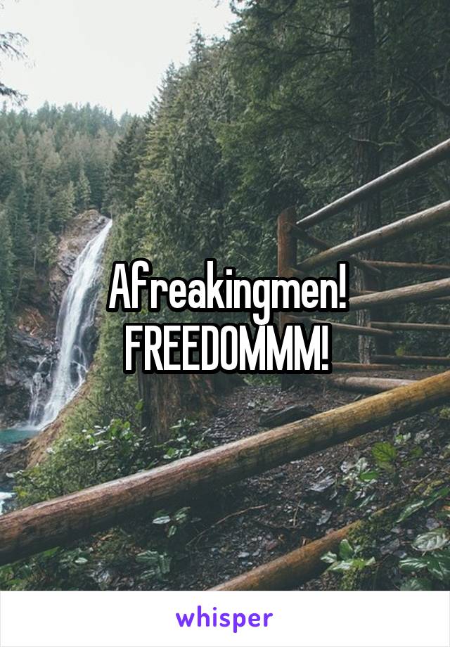 Afreakingmen! FREEDOMMM!