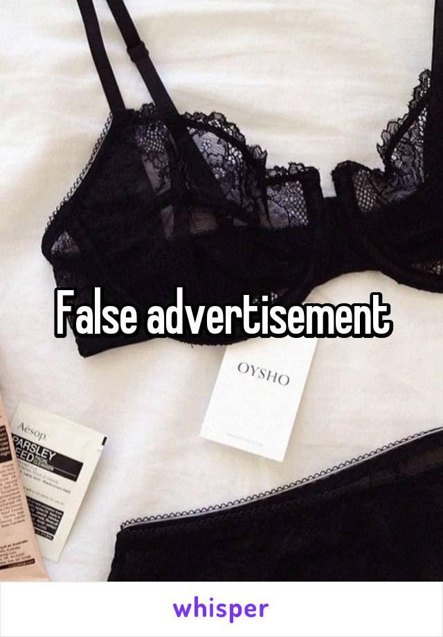 False advertisement