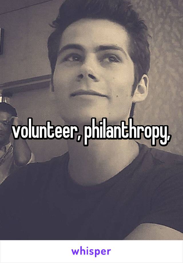 volunteer, philanthropy, 