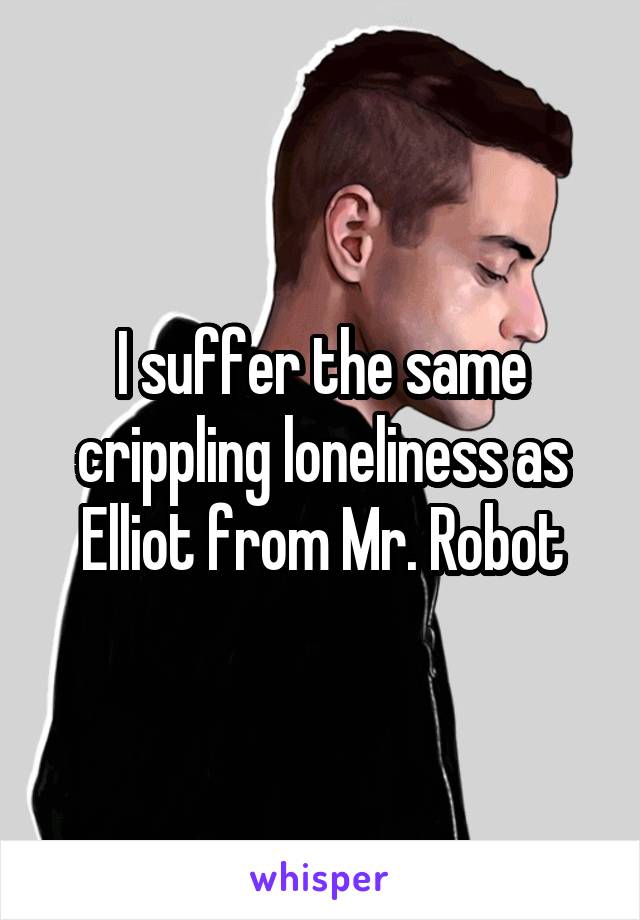 I suffer the same crippling loneliness as Elliot from Mr. Robot