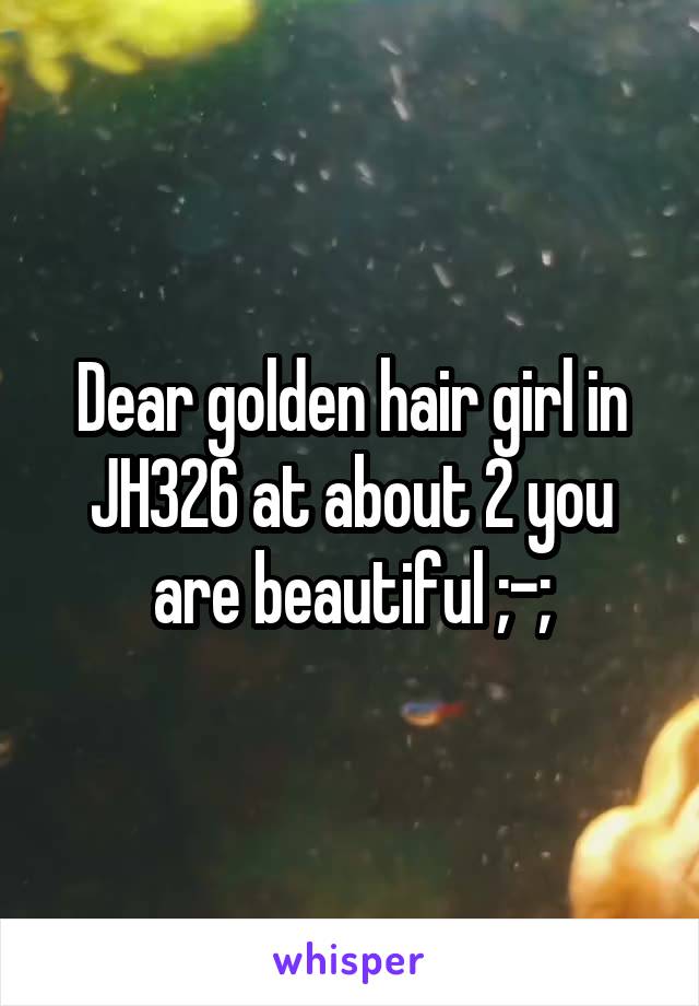 Dear golden hair girl in JH326 at about 2 you are beautiful ;-;
