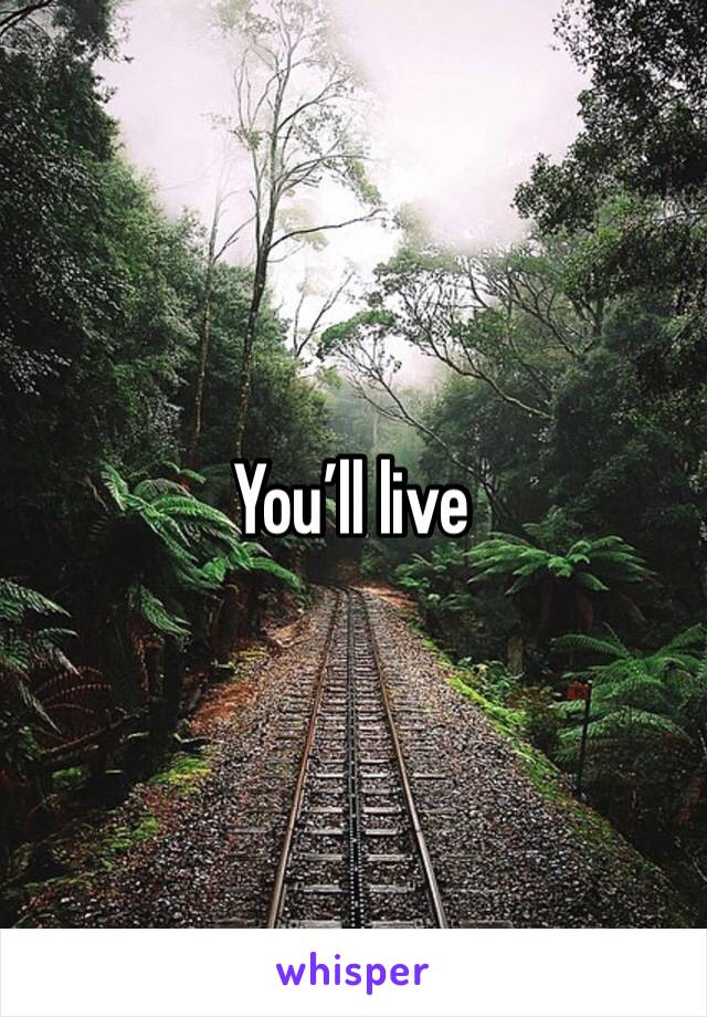 You’ll live