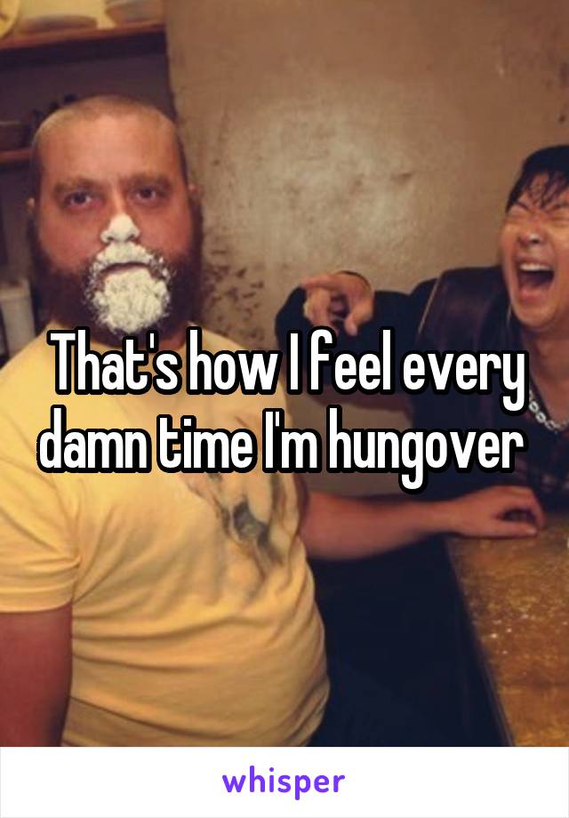 That's how I feel every damn time I'm hungover 