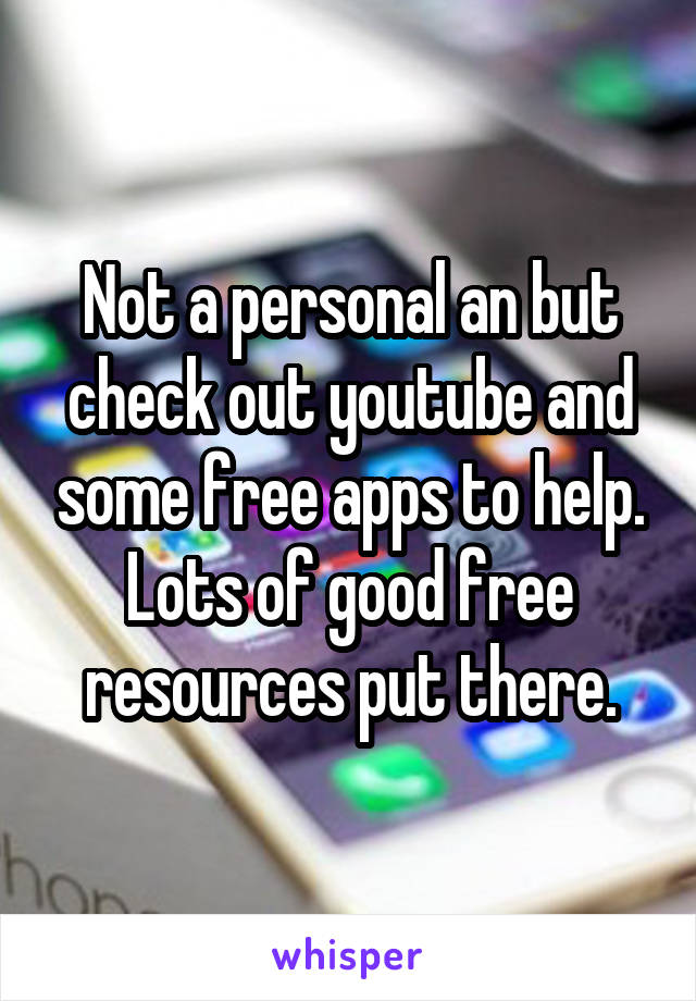 Not a personal an but check out youtube and some free apps to help. Lots of good free resources put there.