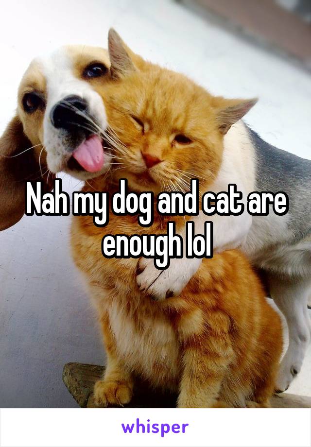Nah my dog and cat are enough lol