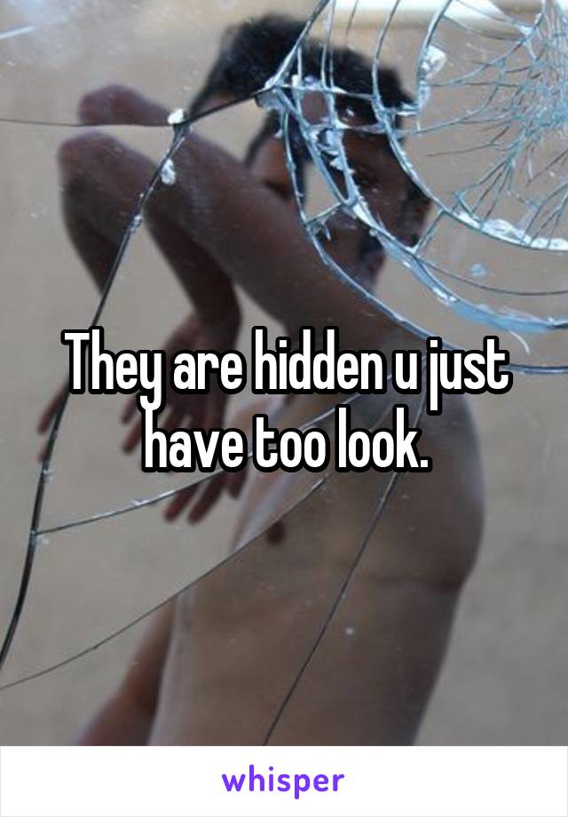 They are hidden u just have too look.