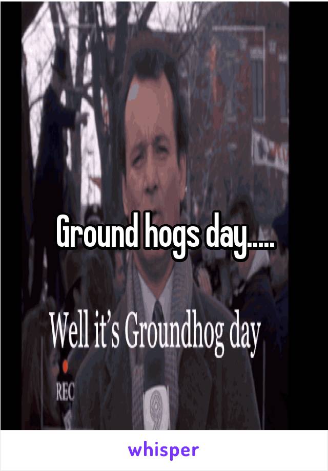 Ground hogs day.....
