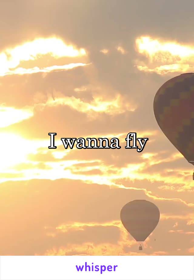 I wanna fly