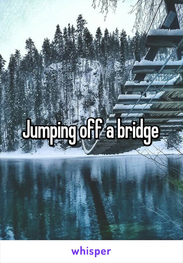 Jumping off a bridge 