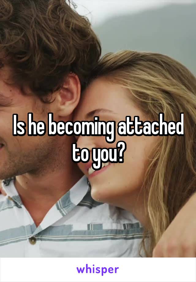 Is he becoming attached to you?