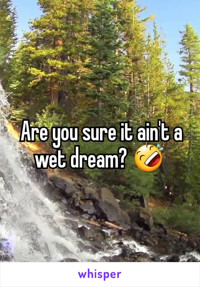  Are you sure it ain't a wet dream? 🤣