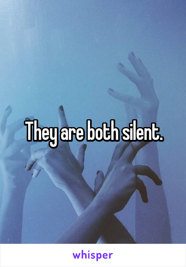 They are both silent.