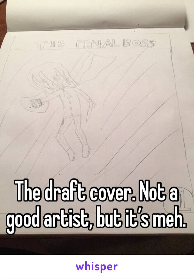 The draft cover. Not a good artist, but it’s meh.