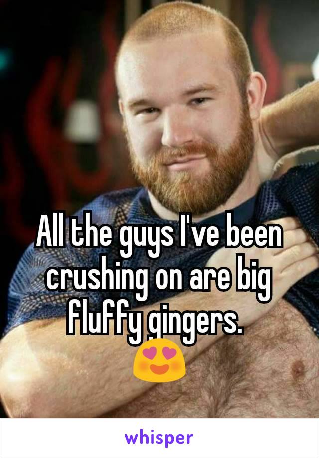 All the guys I've been crushing on are big fluffy gingers. 
😍