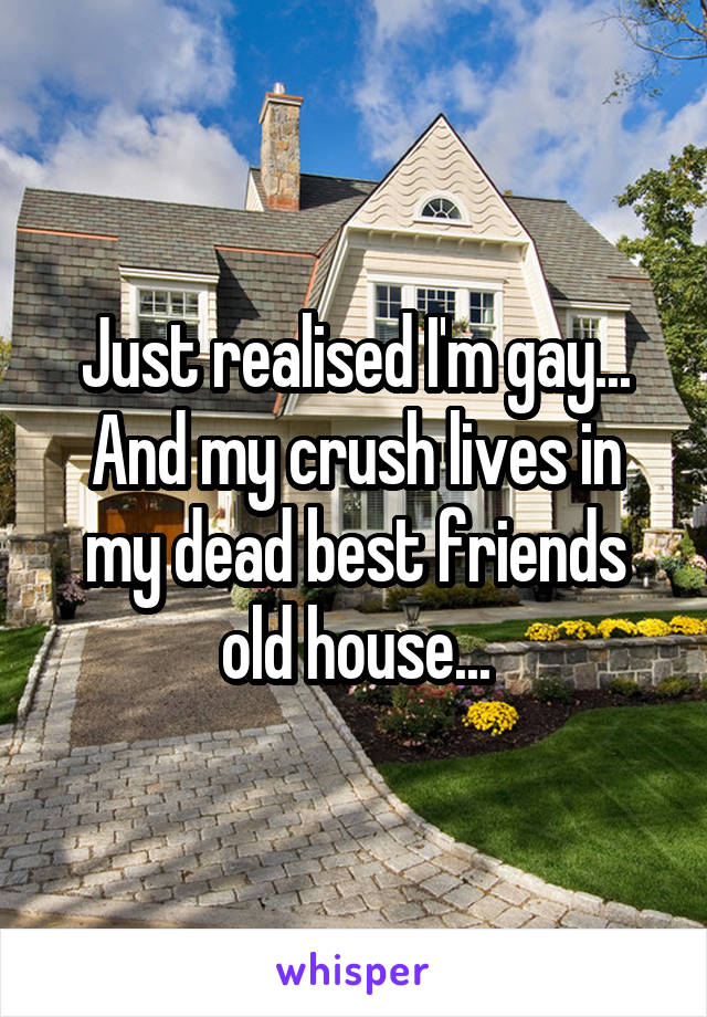 Just realised I'm gay... And my crush lives in my dead best friends old house...
