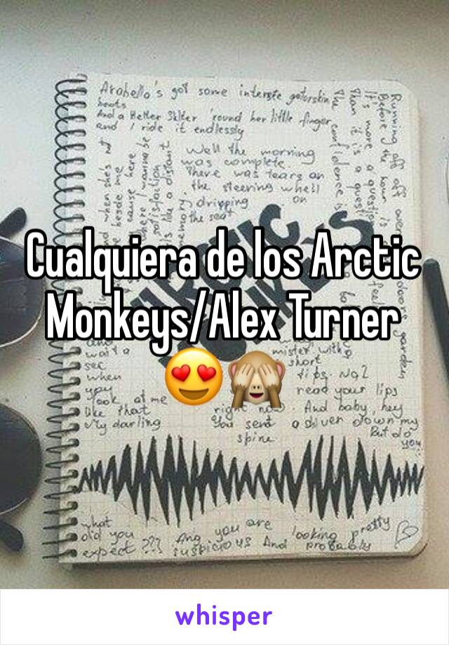 Cualquiera de los Arctic Monkeys/Alex Turner 😍🙈