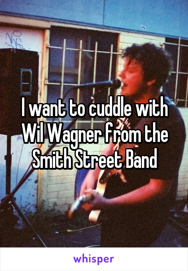 I want to cuddle with Wil Wagner from the Smith Street Band