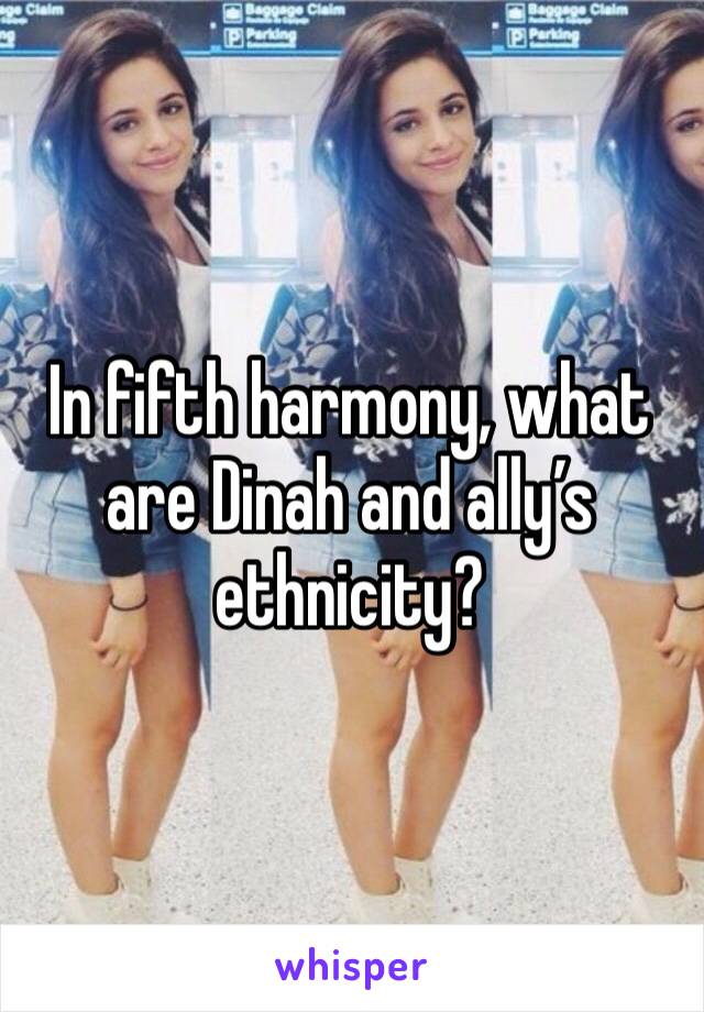 In fifth harmony, what are Dinah and ally’s ethnicity?