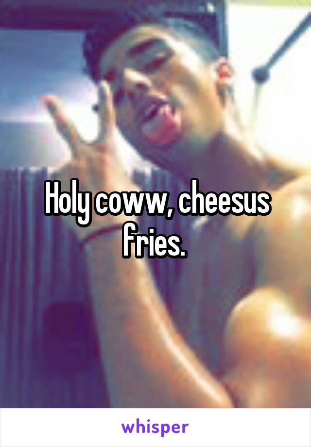 Holy coww, cheesus fries. 