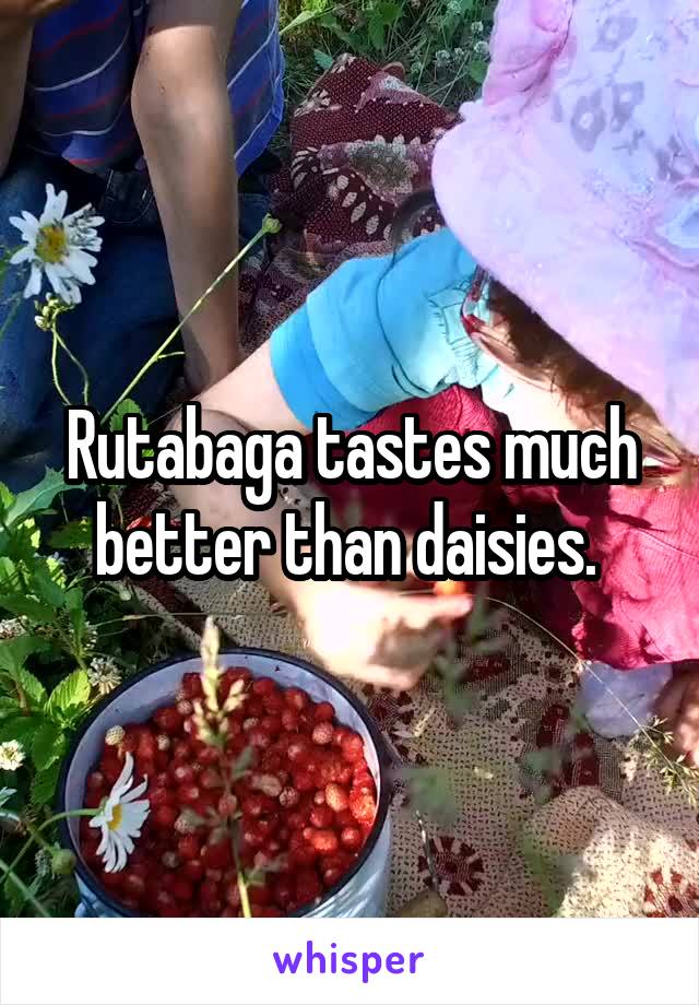 Rutabaga tastes much better than daisies. 