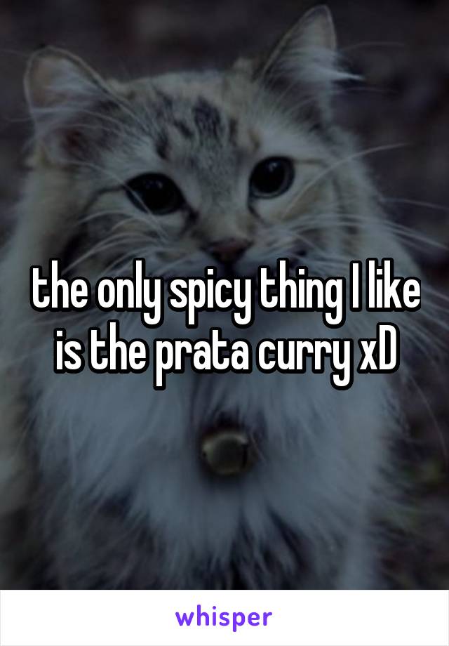 the only spicy thing I like is the prata curry xD