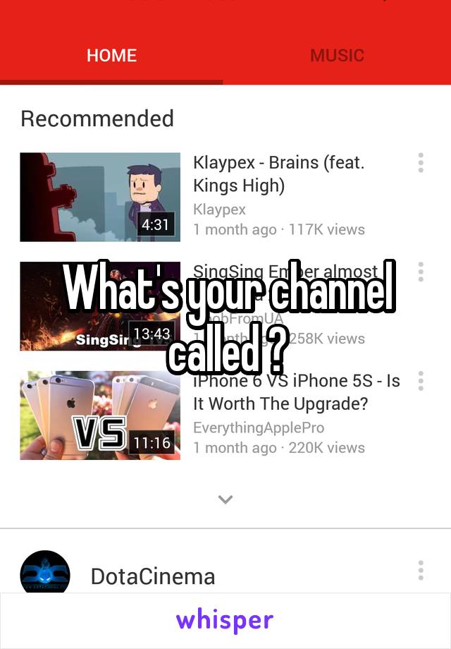 What's your channel called ?