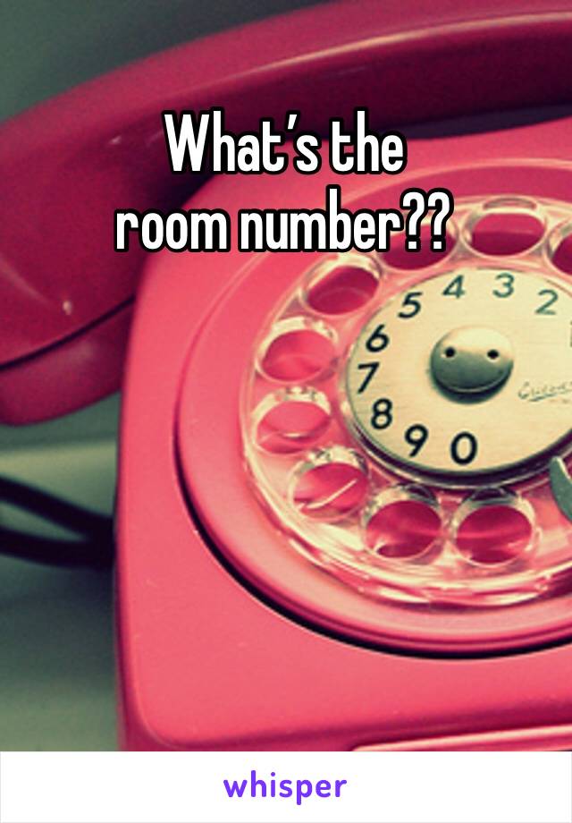 What’s the room number??