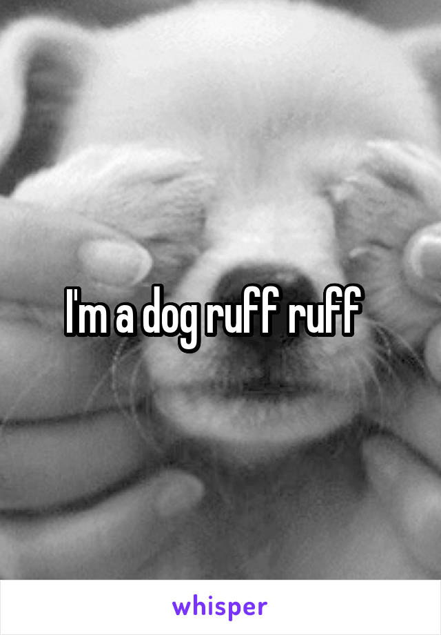 I'm a dog ruff ruff  