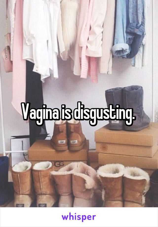 Vagina is disgusting. 