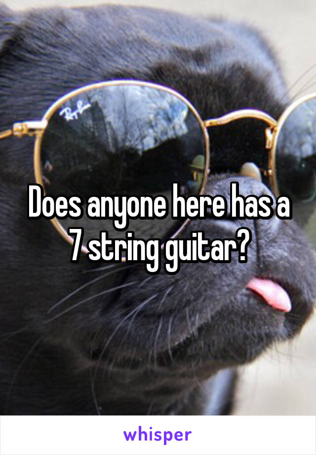 Does anyone here has a 7 string guitar?