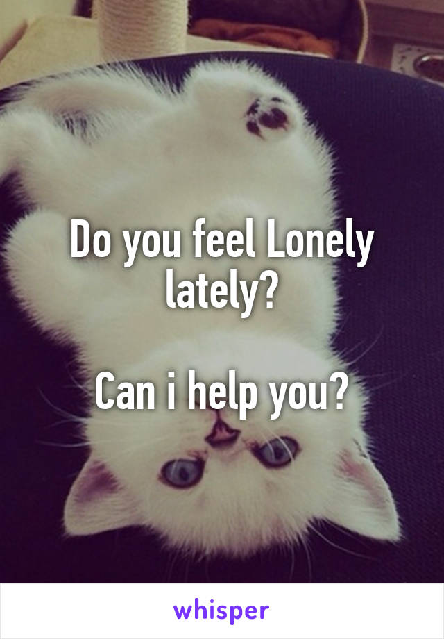 Do you feel Lonely lately?

Can i help you?