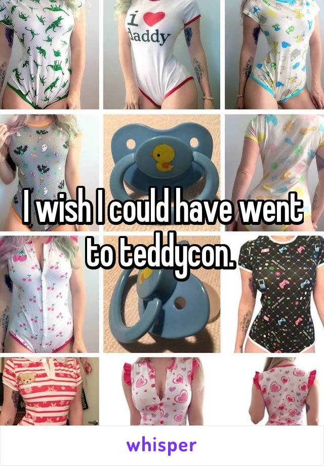 I wish I could have went to teddycon. 