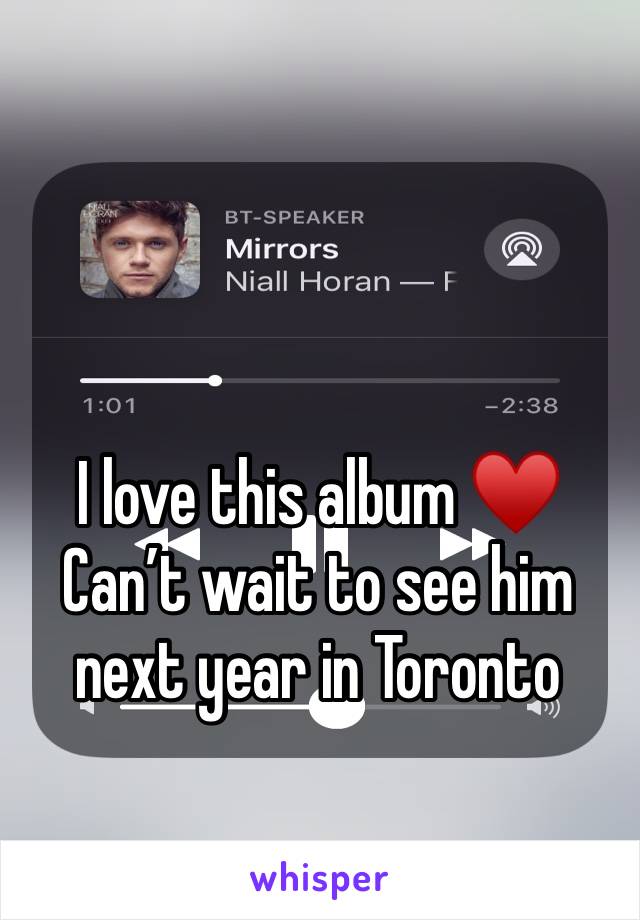


I love this album ♥️
Can’t wait to see him next year in Toronto 