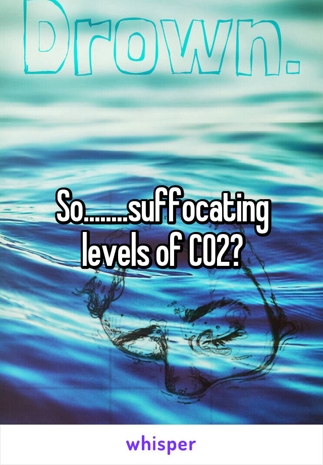 So........suffocating levels of CO2?