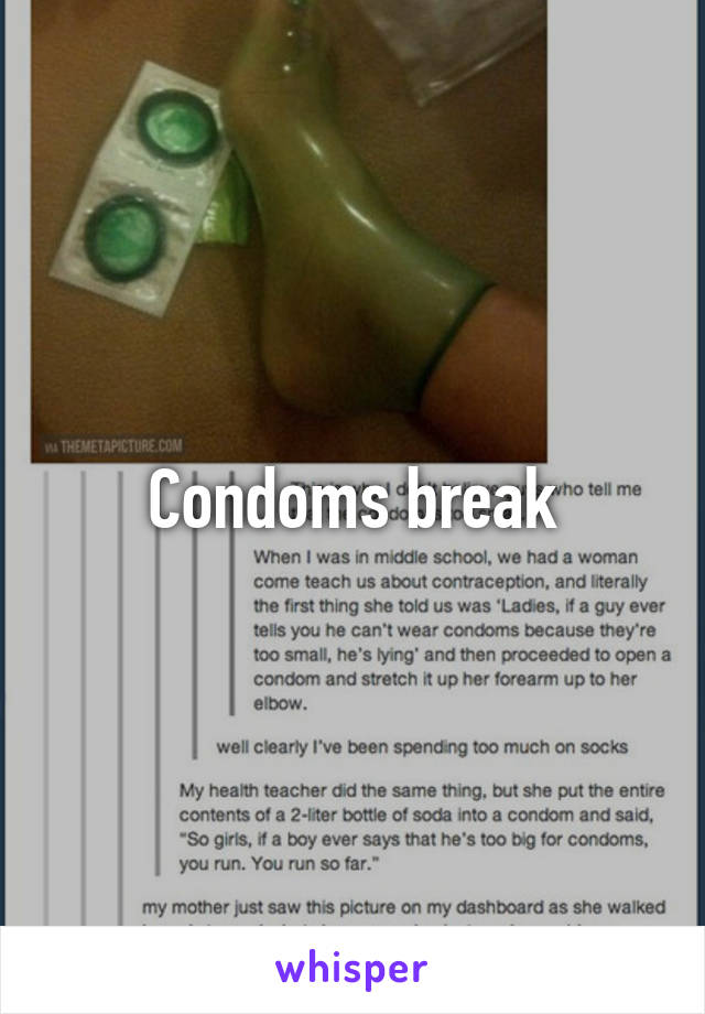 Condoms break