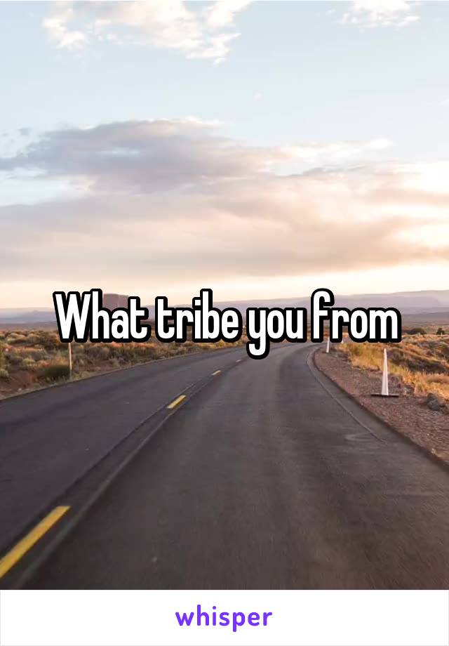What tribe you from