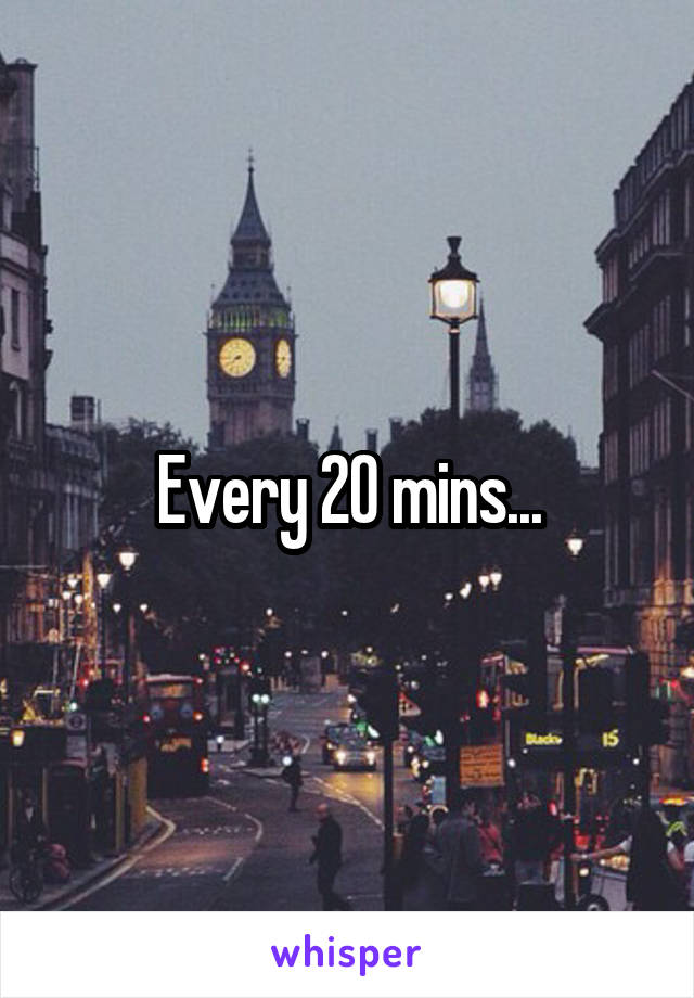 Every 20 mins...