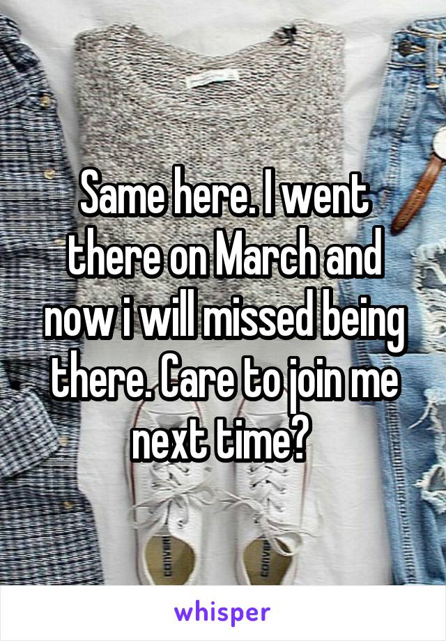 Same here. I went there on March and now i will missed being there. Care to join me next time? 