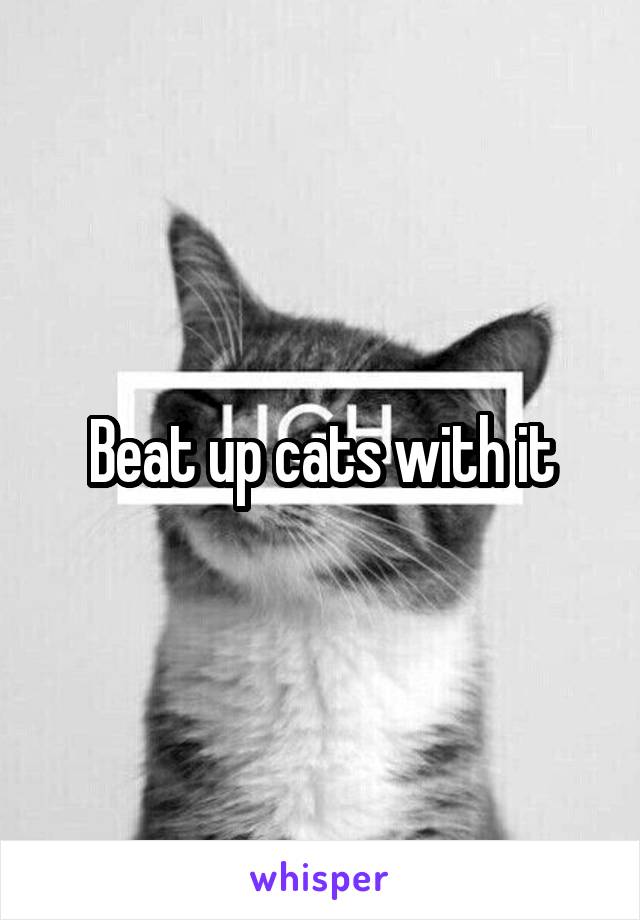 Beat up cats with it